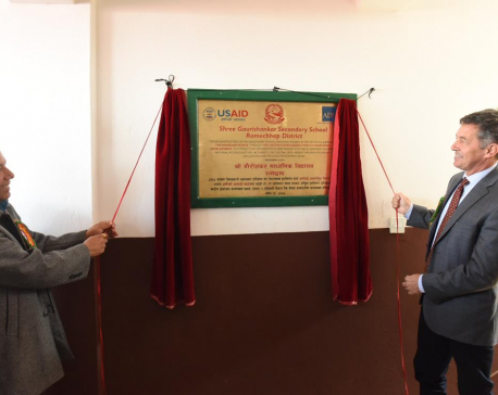 Newly-reconstructed secondary school handed over in Ramechhap District